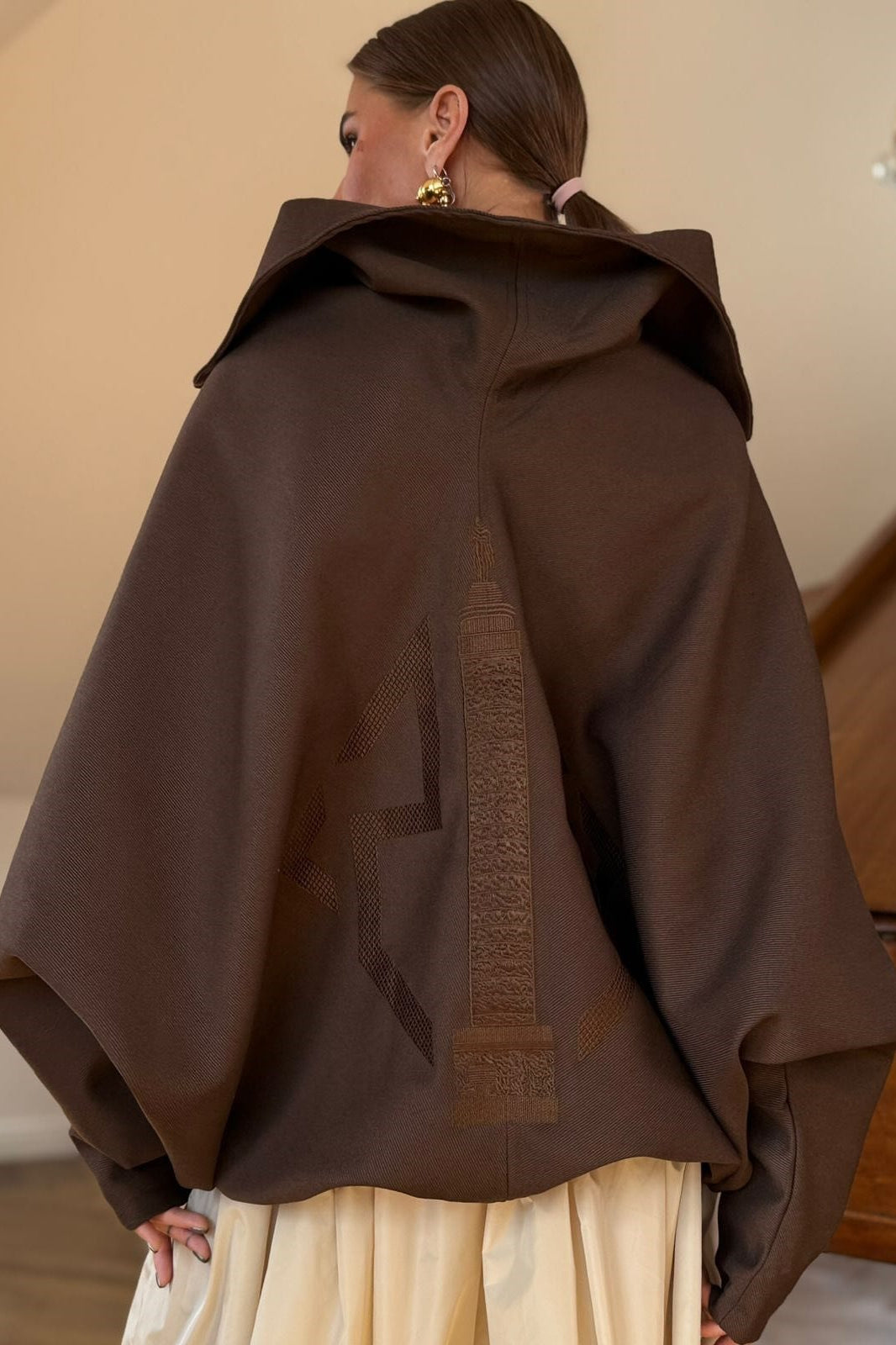Brown Relaxed Long Sleeve Jacket