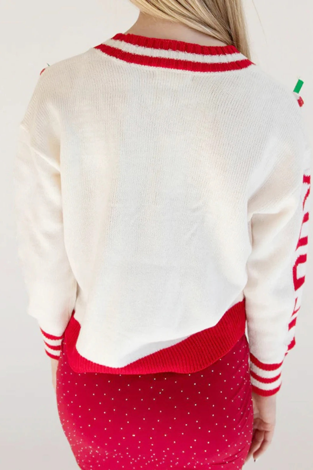 Sweet Bow V Neck Long Sleeve Cardigan