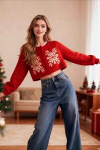 Snowflake Knit Cardigan