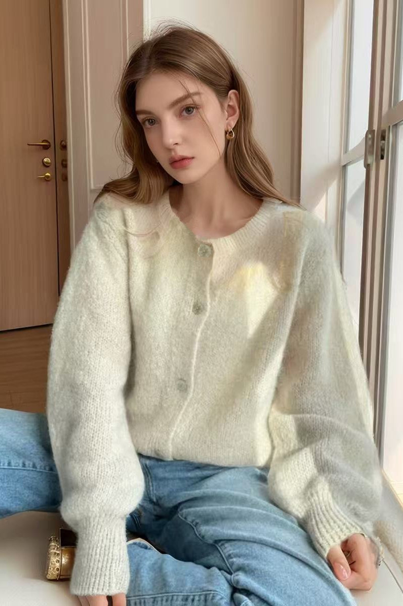 Macaron Color Solid Cardigan