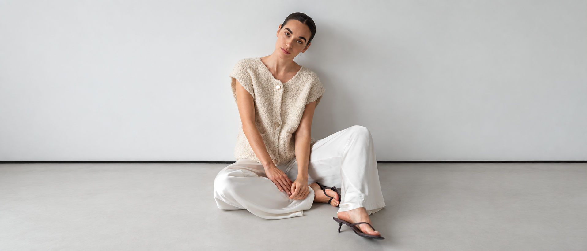 Soft layered womenswear look