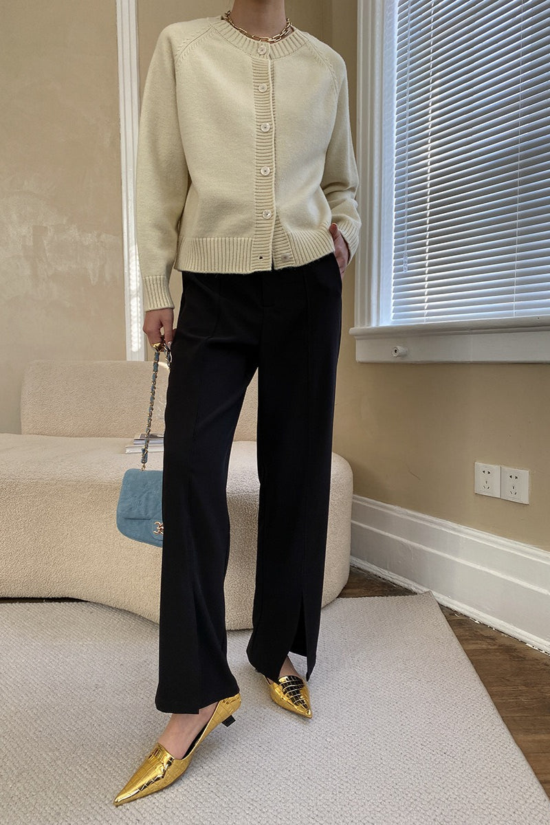 Jade Button Raglan Cardigan