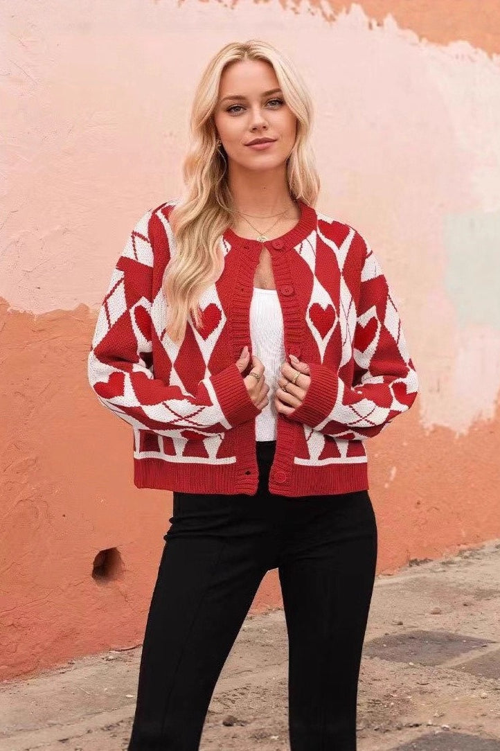 Red Heart Cardigan