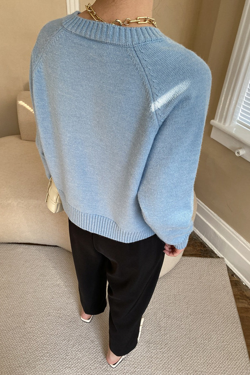 Jade Button Raglan Cardigan