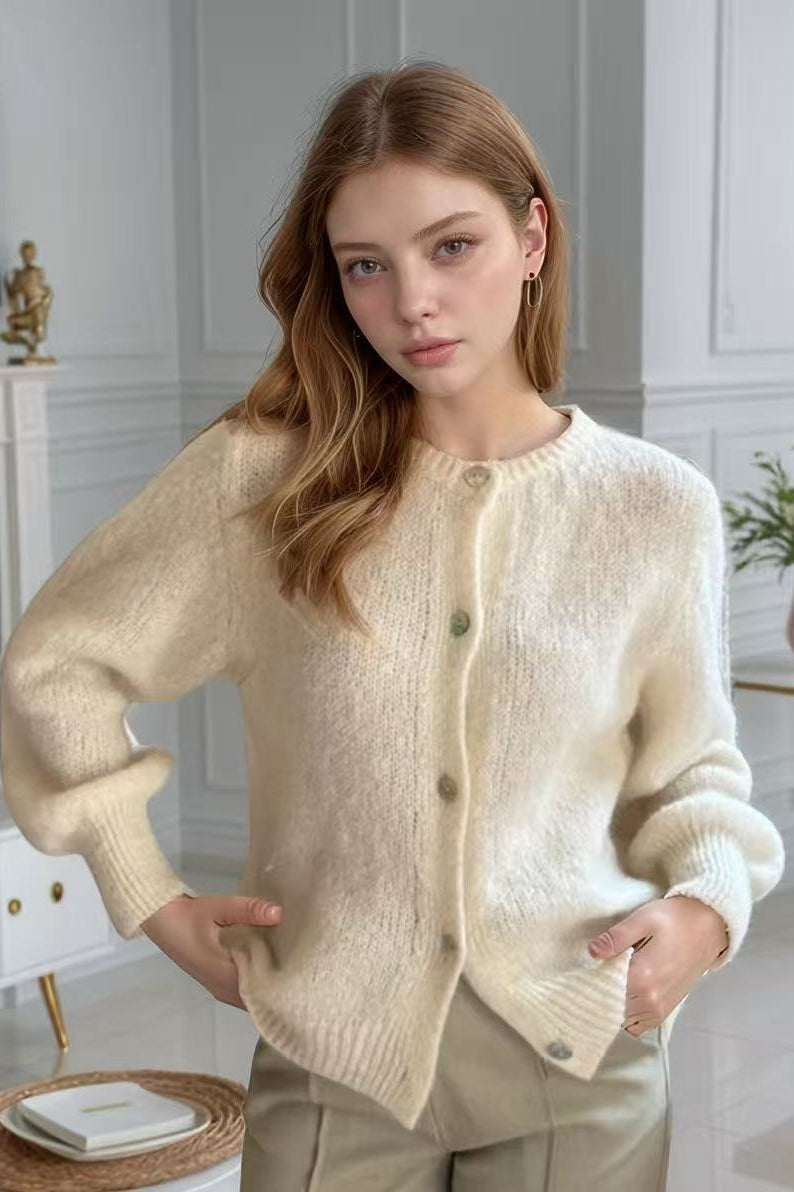 Macaron Color Solid Cardigan