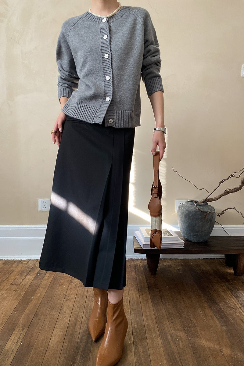Jade Button Raglan Cardigan