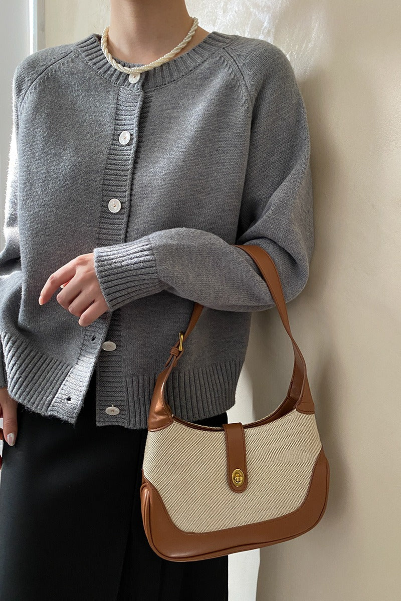 Jade Button Raglan Cardigan