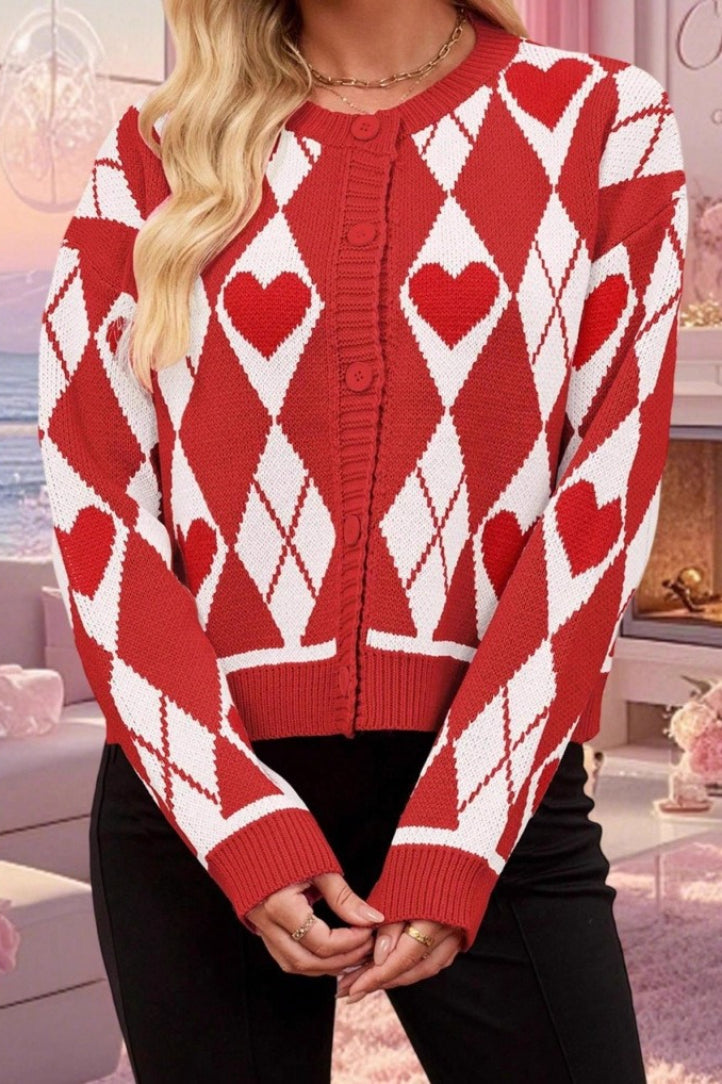 Red Heart Cardigan
